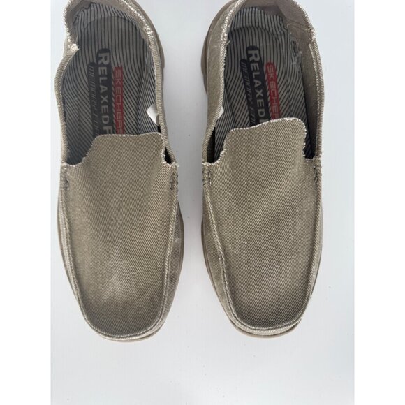 Skechers Mens Relaxed Fit Memory Foam 10.5 Slip-On Loafers Superior Milford Tan - Picture 2 of 12